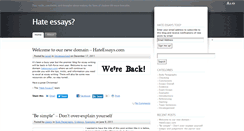 Desktop Screenshot of hateessays.com